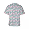 Men's Casual Shirts Short-sleeved Shirt Tropical Flowers And Leaves T-shirts Polo Tops