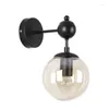 Lampada da parete Vintage Creative Glass Camera da letto Decorazione da comodino E27 Sconce Lights Applique Murale Luminaire Moderne