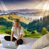 Tapestries Beautiful wooded mountains Printed Large Wall Tapestry Cheap Wall Hanging Wall Tapestries Wall Art Decor R230710