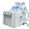 6 in 1 aspirapolvere per la pulizia del viso Hydro Water Oxygen Jet Peel Machine Ance Detergente per pori Massaggio per il viso Dispositivo per la cura della pelle a bolle piccole RF