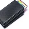 Customized Name Wallet RFID Smart Wallet Holder Metal Box Card Holder Men Wallets Minimalist Wallet Coins Purse L230704