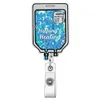 10 أجهزة كمبيوتر/الكثير من الحلقات الرئيسية المخصصة أنماط جديدة Scrub Life Acrylic Badge Holder Excesssories Series Medical Series الطالب التمريض CNA شارة هدايا ممرضة