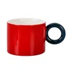 Mugs Big Handle Ceramic Coffee Mug for Tea Milk Water Couple Mugs Porcelain Breakfast Espresso Cups Travel Camping Tableware R230712