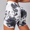 Shorts actifs sans couture femmes Gym Push Up Booty entraînement cravate teinture Fitness Yoga collants de sport taille haute Biker pantalons courts