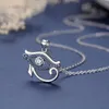 Collane con ciondolo EUDORA Argento sterling 925 Cristallo blu Antico Egitto Occhio di Horus Collana con ciondolo Luck Eye Fine Jewelry Regalo di compleanno D341 HKD230712