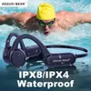 Oortelefoons ware botgeleiding oortelefoon IPX8 waterdichte zwemhoofdtelefoon Bluetooth Wireless IPX4 Sportsheadset TWS met MIC SD -kaart