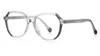Zonnebril Transparant Groen Rond Blauw Licht Blokkeren Bril Vrouwen TR90 Klein Frame Twist Mode Brillen Optische Lezen 2 3