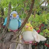 Plush Dolls 5.5" Cute Cockatiel Plush Toy Real Life Soft Lovebird Budgerigar Budgie Bird Stuffed Animals Toys Gifts For Kids 230711