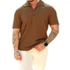 Camisetas masculinas Camiseta masculina verão secagem rápida respirável camisa casual lapela manga curta gola tops masculinos