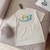 Erkek Kadın Tasarımcılar Tişört Gevşek Üstler Yeni Evren Element Mektup Baskı 260g Saf Pamuk Kısa Kollu T-Shirt Ins