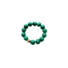 Fedi nuziali Verde Reale Malachite Perline Anello 4mm 14k Placcato Oro Distanziatore Perline Pietre Dito Cristallo Gioielli Moda Dropship 1pz