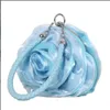 Evening Bag Bridal Rose Flower Clutch Purse Small Handbag Lady Silk Wedding Decorate Party Bridesmaid Gift Purses 230711