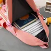 4 pièces mode femmes sac à dos toile grande capacité sac d'école pour filles étanche étudiant en plein air voyage sacs à dos 230712