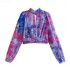 Chemisiers pour femmes Chemises Nouveaux chemisiers Printemps 2023 Chic Impression Pendaison Col V À Manches Longues Femmes Chemises Casual Joker Élégant Vacances En Mousseline De Soie Tops L230712