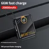 20000mAh Mini Power Bank Avec Quatre Fils PoverBank Charge Rapide Portable Power Bank Batterie Externe Avec Affichage Numérique LED L230712