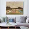 Hand Painted Textured Canvas Art Bulb Fields Vincent Van Gogh Painting Still Life Dining Room Decor