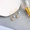 Dangle Earrings Uer فريدة من نوعها Opal Little Ball Drop للنساء الرائعات البلورية الأكريليك اللؤلؤة الذهب المجوهرات النحاس