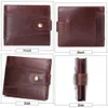 Men's Wallet RFID Vintage Genuine Leather Multifunctional 3 Fold Multi-card coin Wallet Business Card Holder Money Bag Purse L230704