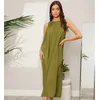 Casual Kleider Solide Lose-taille Damen Kleid 2023 Sommer Mode Oansatz Für Frauen Elegante Ärmellose Vestido De Mujer 26388