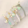Charm-Armbänder, handgefertigt, Natursteinperlen, Schmetterlingsarmband für Frauen, verstellbares Seil, passende Trend-Schmuckgeschenke