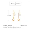 Dangle Earrings Uer فريدة من نوعها Opal Little Ball Drop للنساء الرائعات البلورية الأكريليك اللؤلؤة الذهب المجوهرات النحاس