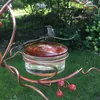 Садовые украшения металлические красные ягоды подвесные колибри. Съемный съемный пьесы для птиц вода для на открытом воздухе дворичный двор украшения 230711