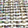 Bagues De Bande Bk Lots 100 Pcs Stripe Line Mix En Acier Inoxydable Hommes Femmes De Mariage Mâle Femelle Partie Bijoux En Gros Lot Drop Delivery Rin Dh7Cm