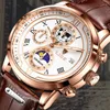Zegarki na rękę LIGE Business męskie zegarki Top marka luksusowe skórzane Casual zegarek kwarcowy Moonswatch dla mężczyzn Sport wodoodporny Relogio Masculino 230712