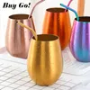 Muggar 500ml Rostfritt stål Öl Vinkopp Rose Gold Beer Tumbler Cocktail Juice Mjölkkopp Metall Dricksmugg för Bar Utomhus Dryckesartiklar R230712