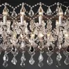 Lustres lustre retangular vintage para sala de jantar cristal claro rococó iluminação linear retrô vela casa lâmpadas de brilho