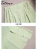 Jupes blanc été femmes Midi 2023 noir élégant une ligne jupe coréenne avec fente mince taille haute jolie moulante fendue