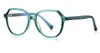 Zonnebril Transparant Groen Rond Blauw Licht Blokkeren Bril Vrouwen TR90 Klein Frame Twist Mode Brillen Optische Lezen 2 3