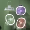 Electric Fans Fan Camping LED Night Light Desktop Portable laddningsbara Mini -fans USB laddar luftkylare Desktop Electric Smart Fan