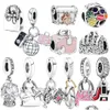 Pendenti 925 Sier Fit Pandora Charm Bracciale Rosa Travel Shop Bag Charms Set Ciondolo Fai da te Perline Gioielli Drop Delivery Home Garde Dhk5A