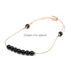 Braccialetti con ciondoli 4Mm Sette Chakra Pietra naturale Ametista Occhio di tigre Bracciale a catena in filo di rame con agata rossa per gioielli da donna Drop Deliver Dhw0C