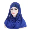 Vêtements ethniques femmes musulman croix soie sommeil chimio chapeau bonnet doux avec paillettes Hijab bandeau foulard Turban casquette chapeaux