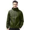 Herren Jacken Windjacke Wasserdichte Jacke Frühling Frauen Mantel Outdoor Sport Regenmantel Mit Kapuze Multi-Taschen Outwear