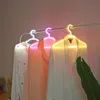 Hangers Racks Light LED Neon Coat Clothing Hanger Holder Light Clothes Hanger Pant Storage Cloth Rack Shelf Racks Scarf clothes Storage D30 230711