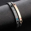 2 Style Sa Reine Son Roi Noir Or Rose Couleur Femme Chaîne Mâle Cristal Couple Bracelet pour Hommes Femmo sur Mains Bijoux L230704