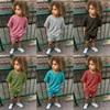 Kleidung Sets Kleinkind Jungen Mädchen Sommer Sport Kleidung Kinder Solod Farbe Baumwolle Casual Crewneck Kurzarm T-Shirt Shorts Kinder Outfits 230711