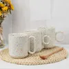 Mugs Sesame Dot Ceramic Mug Coffee Cup Creative Cute Ice Coffee Cup Espresso Mug Cups For Water Porcelain Kitchen Drinkware R230712