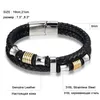 XQNI Bracelet En Cuir Véritable Double Couche 192123CM Couleur Charme Spécial Bijoux Pour Hommes Cadeau Fête Des Pères Grande Remise L230704