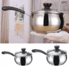 Milk Pot Large Stainless Steel Cooking Home With Vented Lid For Induction Gas Anti Slip Handle Durable Sauce Pan Soup Easy Clean 230711