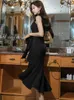 Urban Sexy Dresses Fashion Summer Women's Elegant Dress Strapless Retro Sexy Sleeveless Midi Dress Party Club Prom Dress Women's Tank Top Z230713