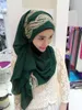 Ethnische Kleidung Mode Muslim Strass Chiffon Langer Schal Hijab Frauen Kopf Wickelschals Kopfbedeckung Kopftuch Islamischer Turban Weiche Stola 170