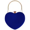 Evening Bags Heart Shaped Diamonds Women Women's Bag 2023 Trend Chain Shoulder Purse Day Clutches For Party Wedding