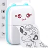 Toy Cameras Pocket Mini Printer Portable Bluetooth Thermal for IOS Android Smartphone Mobile Wireless Label Receipt Sticker P o 230711