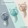 Electric Fans Portable Handheld Fan Hand Pressure Mini Portable Fan Without Battery Household Cute Fan Cooling Cartoon Held Fan Color Random