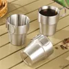 Mugs Foldable Handle Beer Wine Cup Stainless Steel Drink Double-Wall Milk Coffee Travel Mug Outdoor Drinkware for Picnic Camping R230712