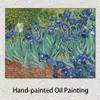 Arte em tela de Vincent Van Gogh Vaso de íris Pintura a óleo artesanal Arte impressionista Decoração de casa moderna